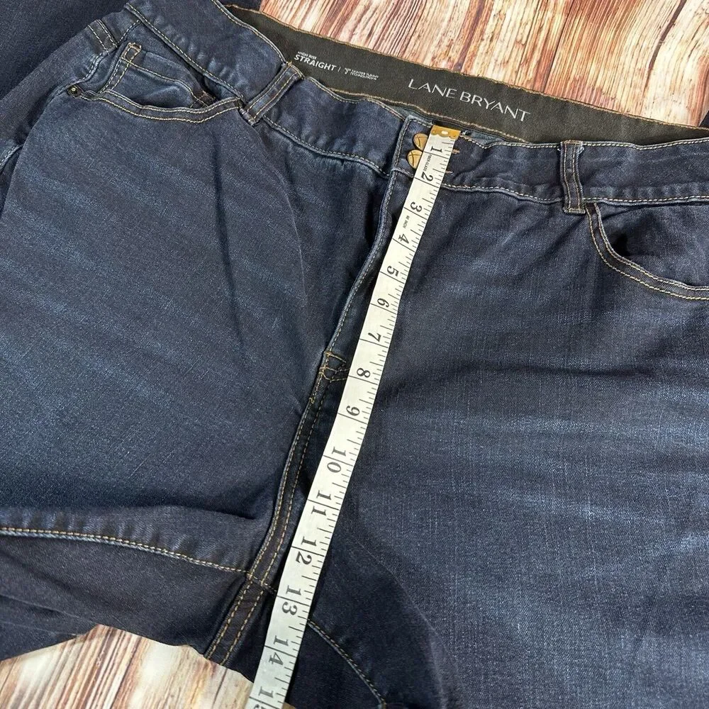 Lane Bryant High Rise Straight Leg Womens Size 22 Blue Jeans Denim Pants 39x32 - Picture 6 of 12
